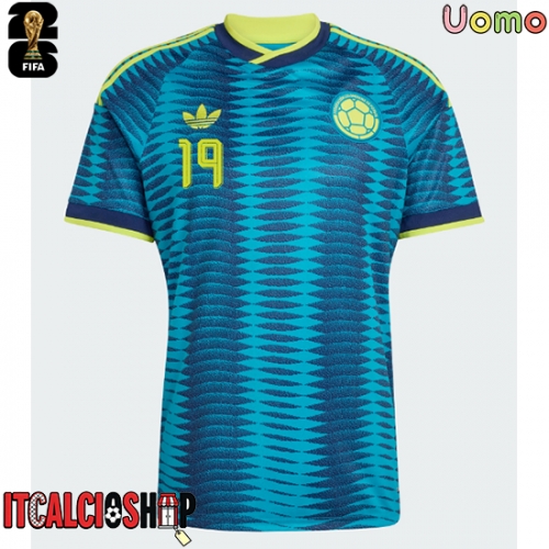 Colombia Jhon Lucumi #3 Seconda Maglia Mondiali 2026 Manica Corta